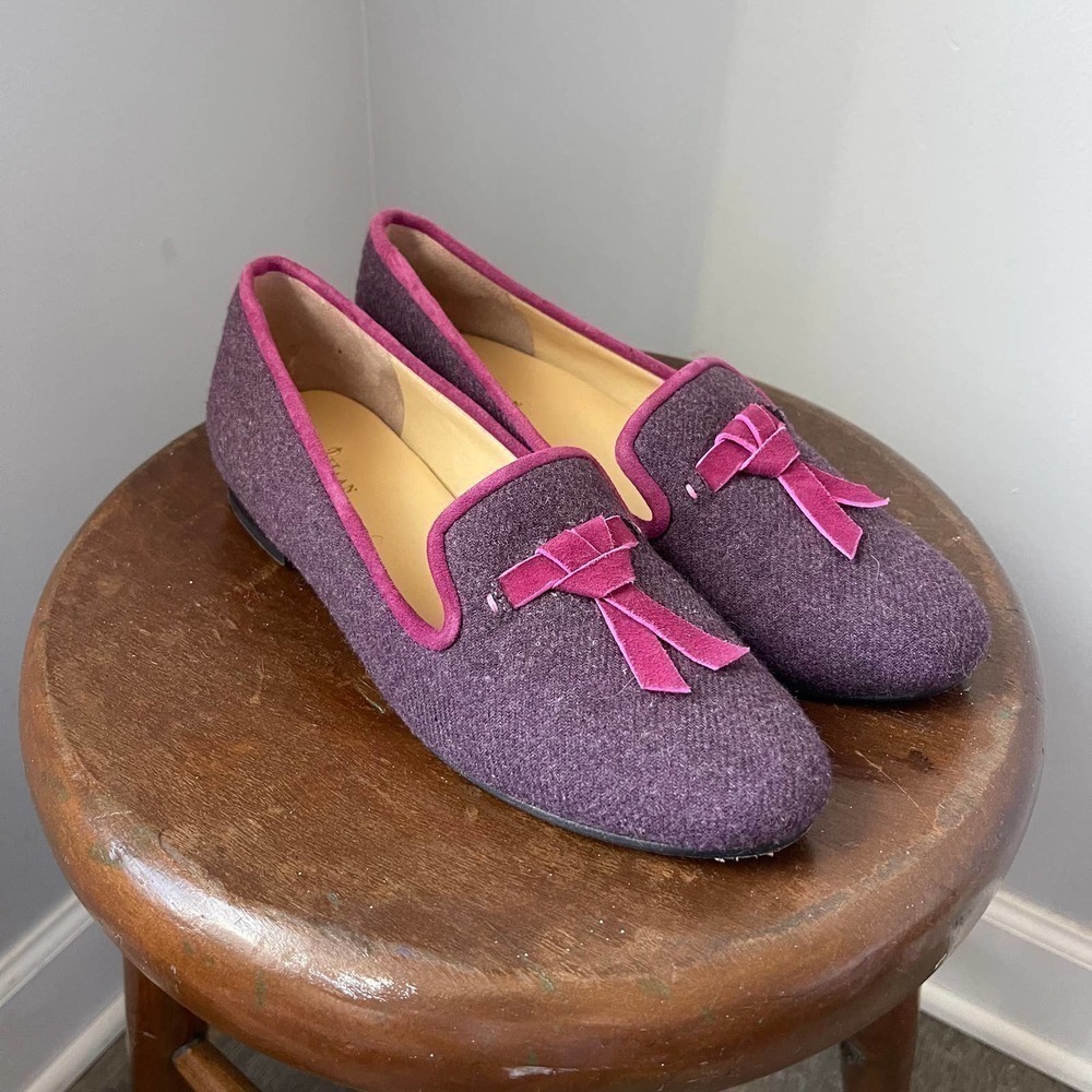 Cole Haan Purple Pink Wool Loafers